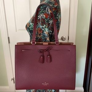 Kate spade tote Hayes cherrywood shoulder bag NWT